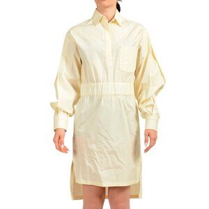 Scuderia Ferrari Women's Ivory Popeline Long Sleeve Dress US 2XS IT 36